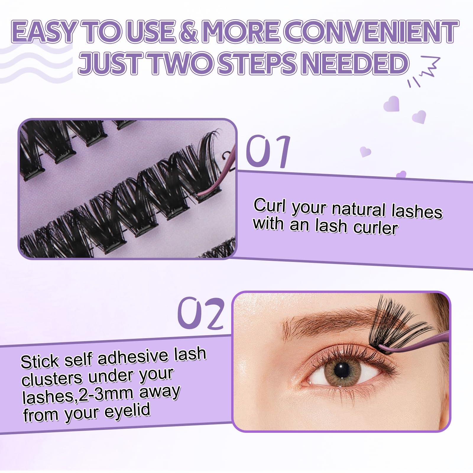 Individual Cluster Lashes 30D/40D Mixed Natural Eyelash Clusters