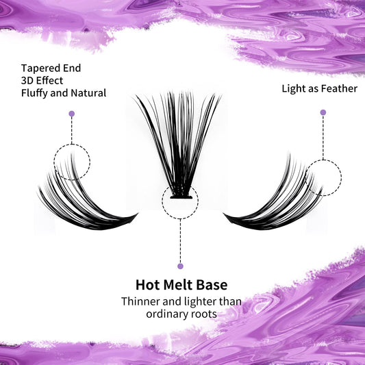 Individual Cluster Lashes 30D/40D Mixed Natural Eyelash Clusters