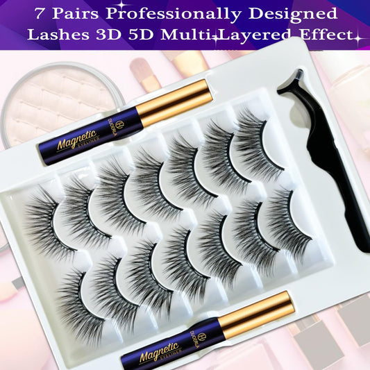 DUOERLA Magnetic Eyelashes Magnetic Lashes Natural