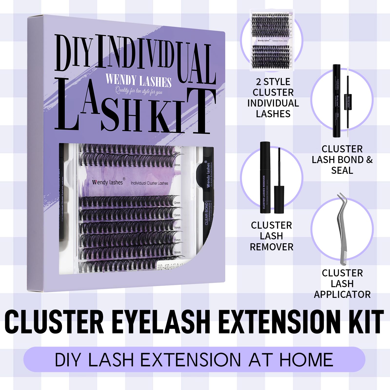 Individual Cluster Lashes 30D/40D Mixed Natural Eyelash Clusters