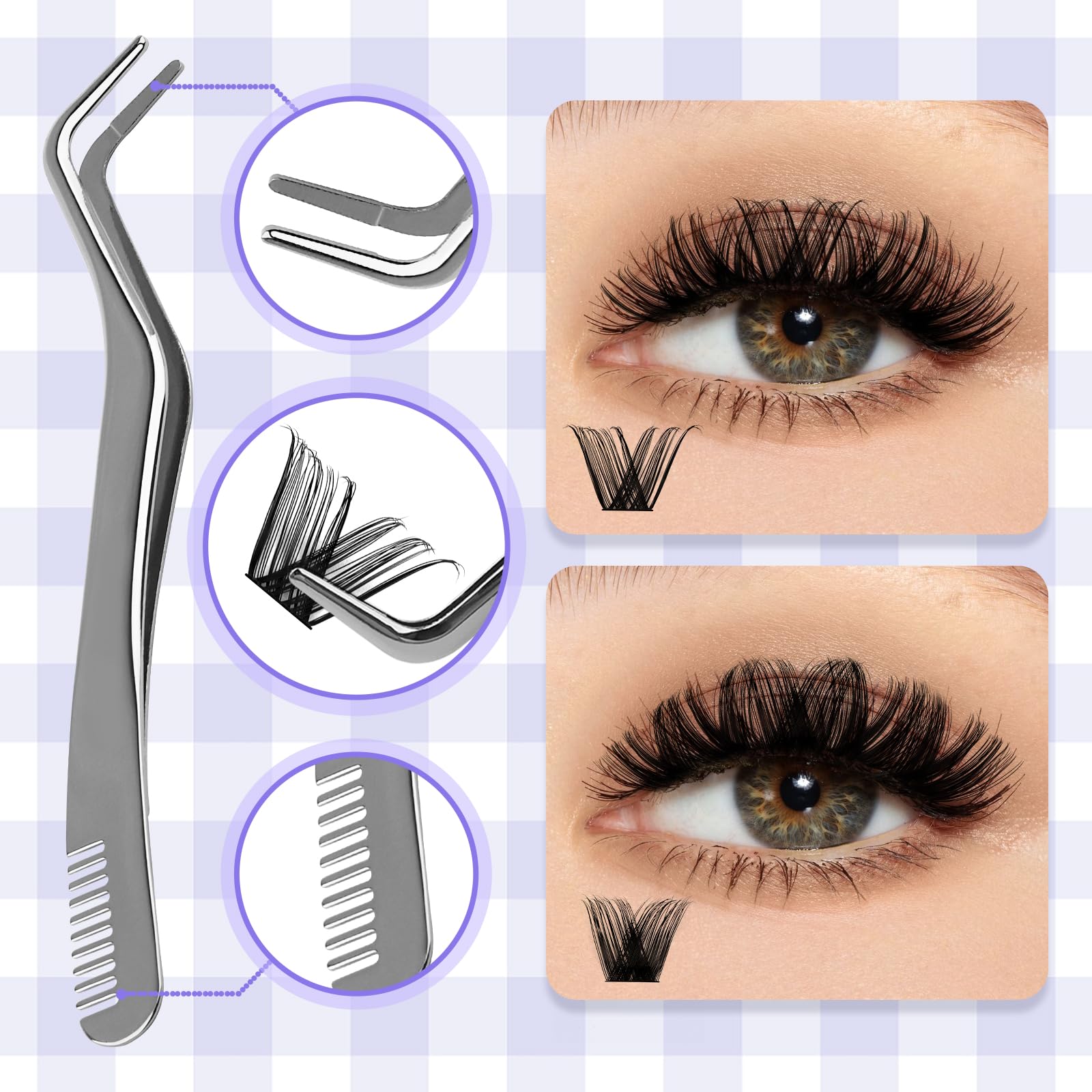 Individual Cluster Lashes 30D/40D Mixed Natural Eyelash Clusters