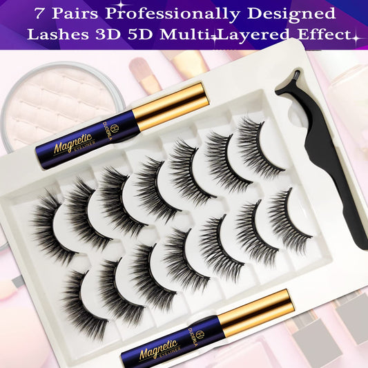 DUOERLA Magnetic Eyelashes Magnetic Lashes Natural