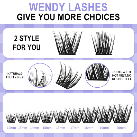 Individual Cluster Lashes 30D/40D Mixed Natural Eyelash Clusters