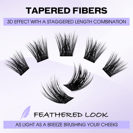 Individual Cluster Lashes 30D/40D Mixed Natural Eyelash Clusters