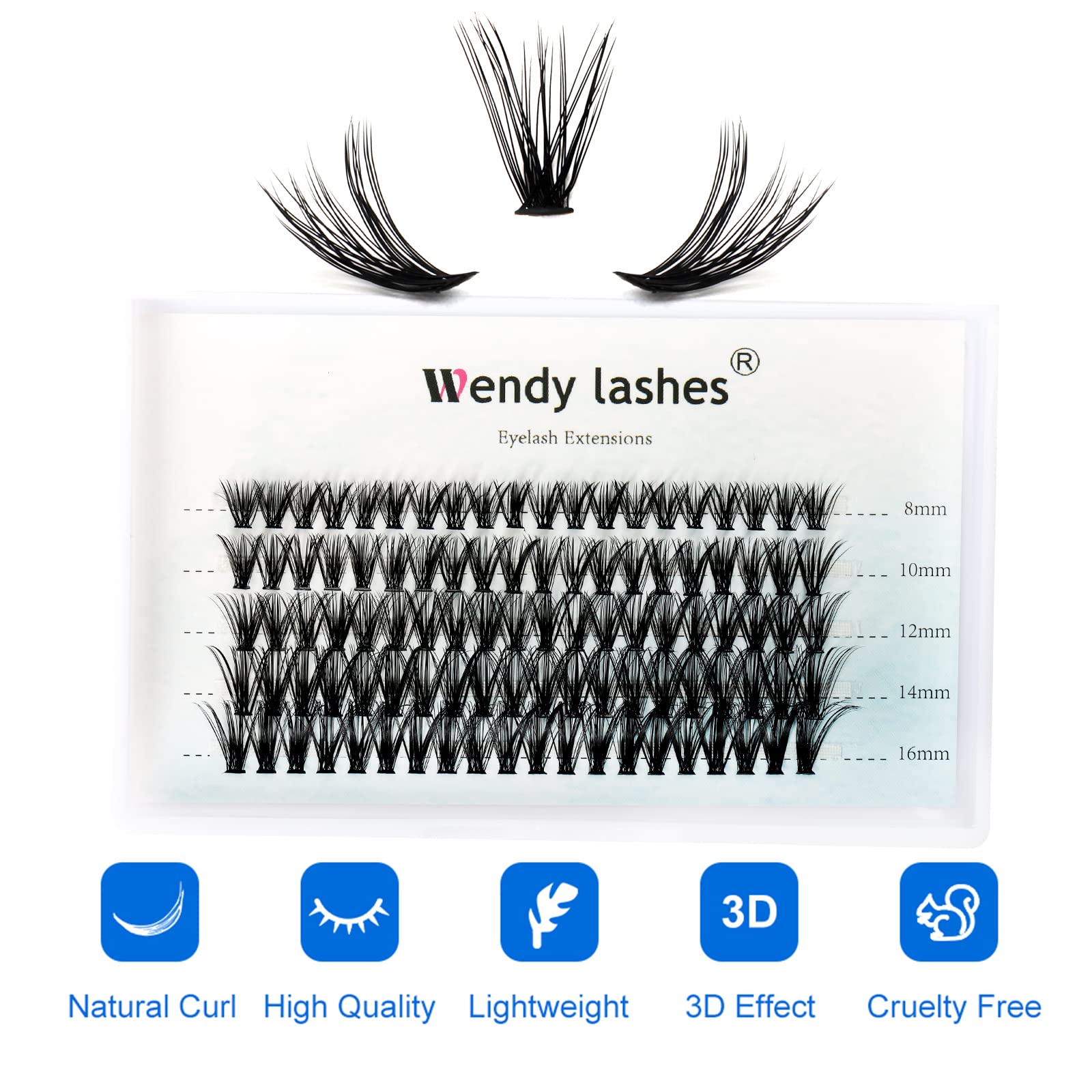 Individual Cluster Lashes 30D/40D Mixed Natural Eyelash Clusters