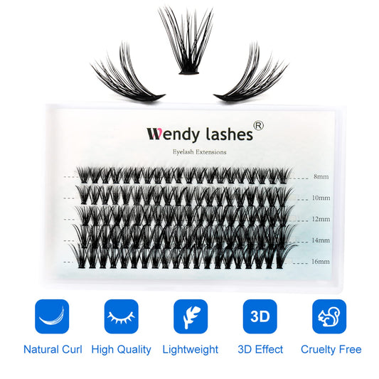 Individual Cluster Lashes 30D/40D Mixed Natural Eyelash Clusters