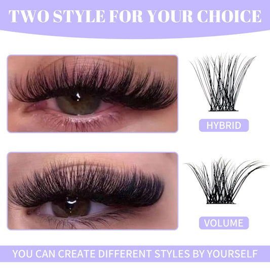 Individual Cluster Lashes 30D/40D Mixed Natural Eyelash Clusters