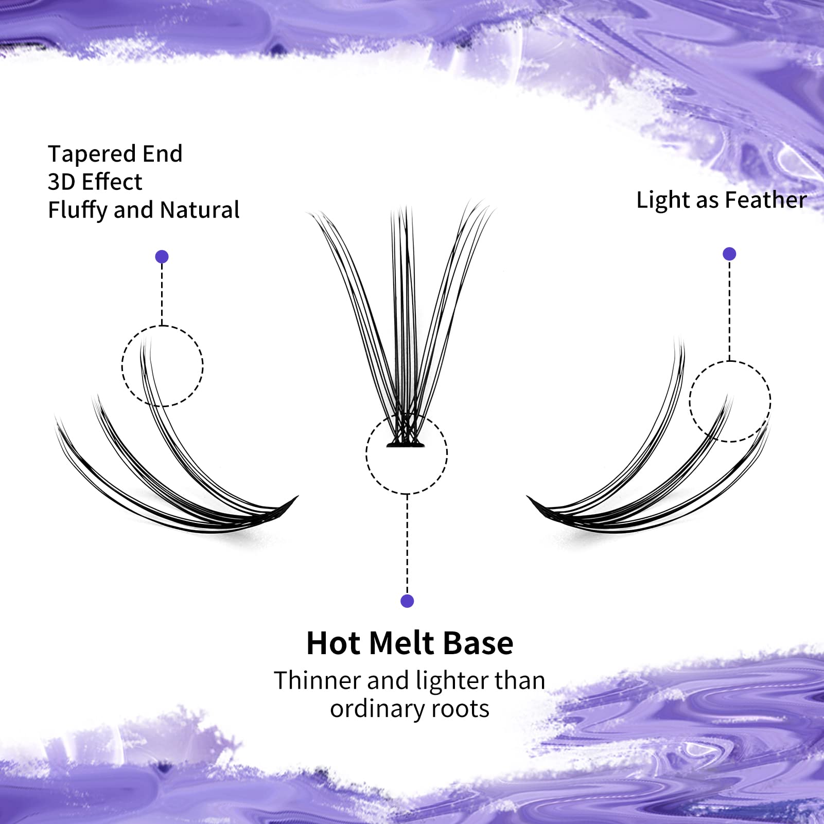 Individual Cluster Lashes 30D/40D Mixed Natural Eyelash Clusters
