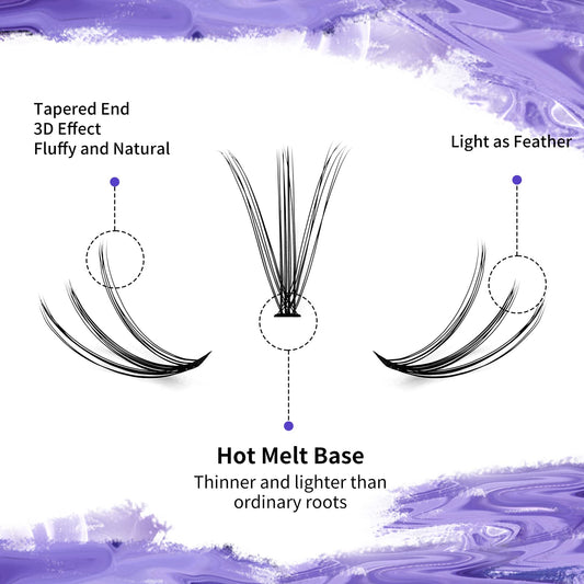 Individual Cluster Lashes 30D/40D Mixed Natural Eyelash Clusters