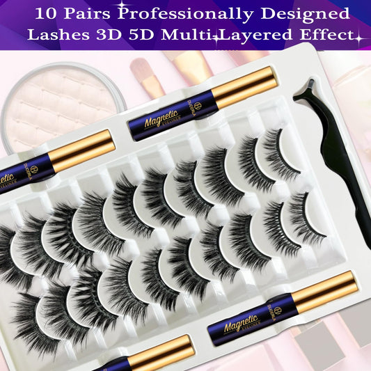 DUOERLA Magnetic Eyelashes Magnetic Lashes Natural