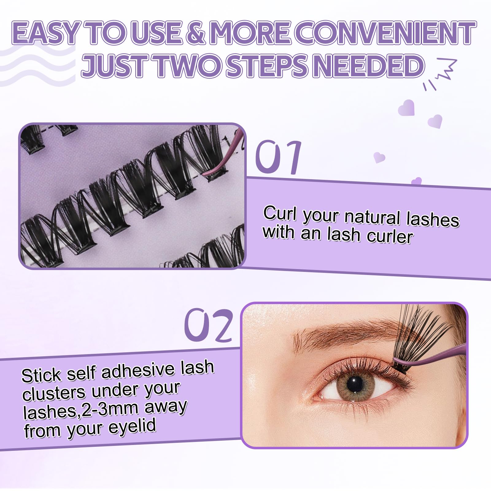 Individual Cluster Lashes 30D/40D Mixed Natural Eyelash Clusters