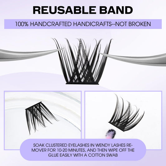 Individual Cluster Lashes 30D/40D Mixed Natural Eyelash Clusters