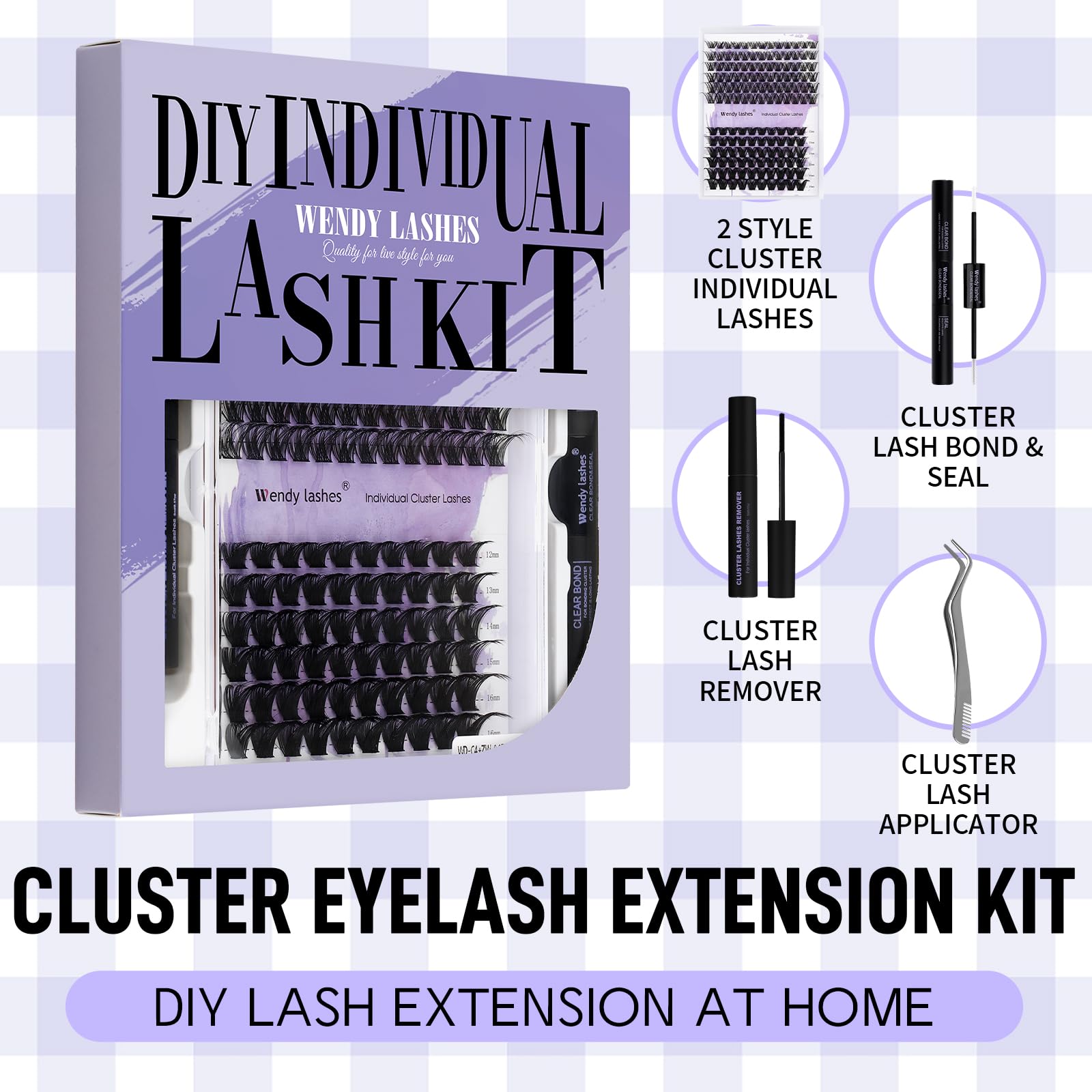 Individual Cluster Lashes 30D/40D Mixed Natural Eyelash Clusters