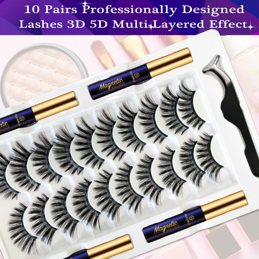 DUOERLA Magnetic Eyelashes Magnetic Lashes Natural