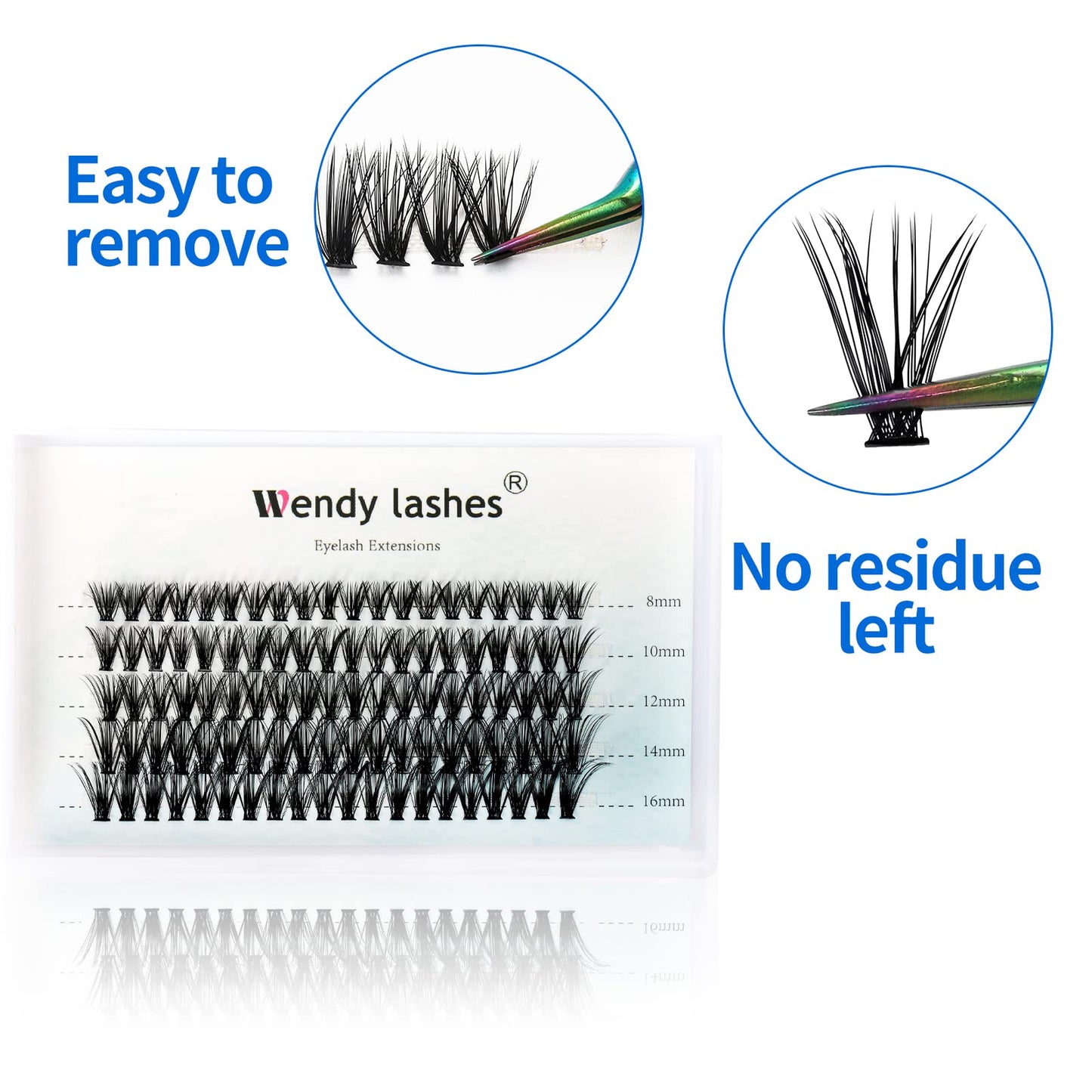 Individual Cluster Lashes 30D/40D Mixed Natural Eyelash Clusters