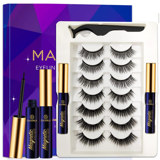 DUOERLA Magnetic Eyelashes Magnetic Lashes Natural