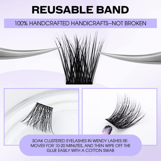 Individual Cluster Lashes 30D/40D Mixed Natural Eyelash Clusters