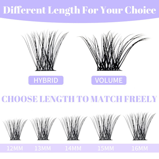 Individual Cluster Lashes 30D/40D Mixed Natural Eyelash Clusters