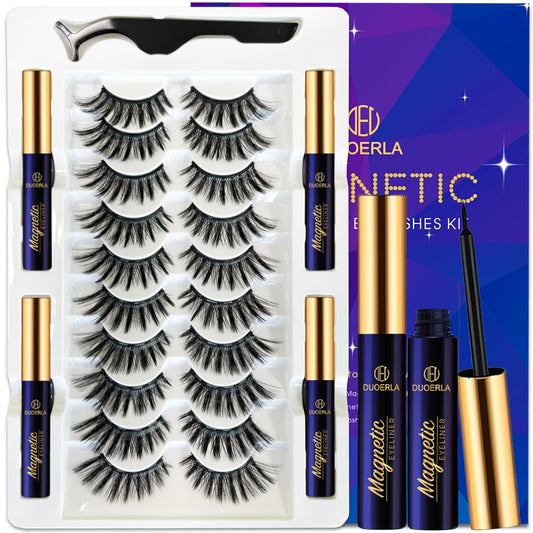 DUOERLA Magnetic Eyelashes Magnetic Lashes Natural
