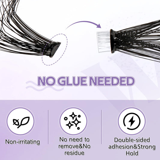 Individual Cluster Lashes 30D/40D Mixed Natural Eyelash Clusters