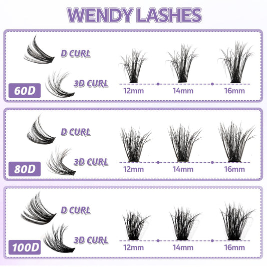 Individual Cluster Lashes 30D/40D Mixed Natural Eyelash Clusters