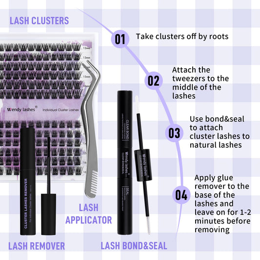 Individual Cluster Lashes 30D/40D Mixed Natural Eyelash Clusters