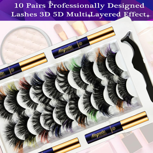 DUOERLA Magnetic Eyelashes Magnetic Lashes Natural