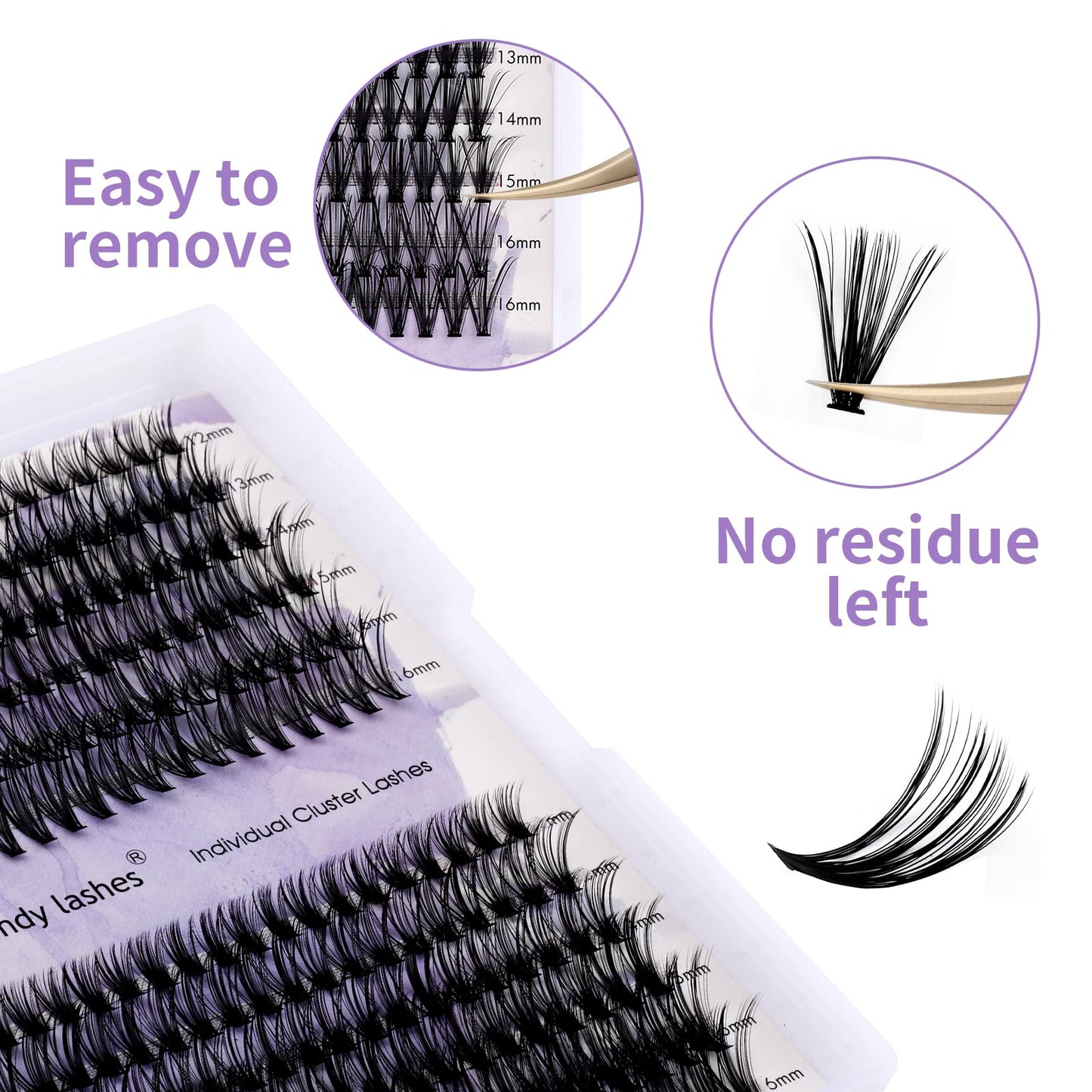 Individual Cluster Lashes 30D/40D Mixed Natural Eyelash Clusters