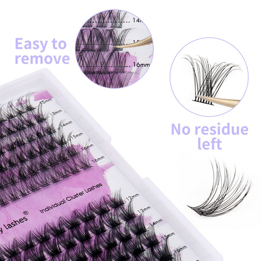Individual Cluster Lashes 30D/40D Mixed Natural Eyelash Clusters