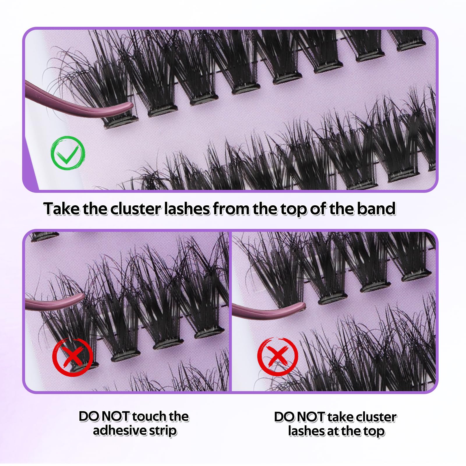 Individual Cluster Lashes 30D/40D Mixed Natural Eyelash Clusters