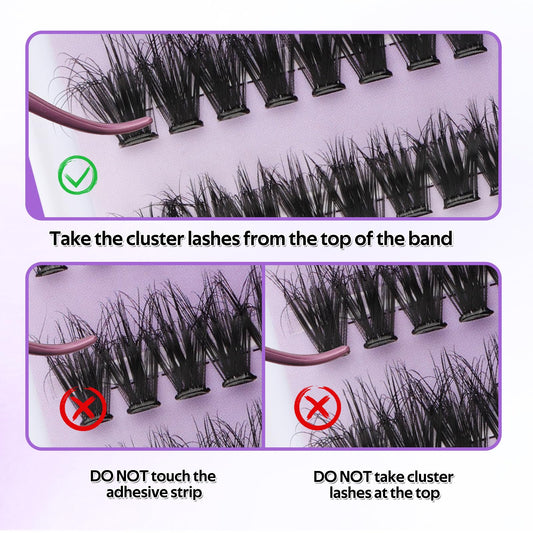 Individual Cluster Lashes 30D/40D Mixed Natural Eyelash Clusters