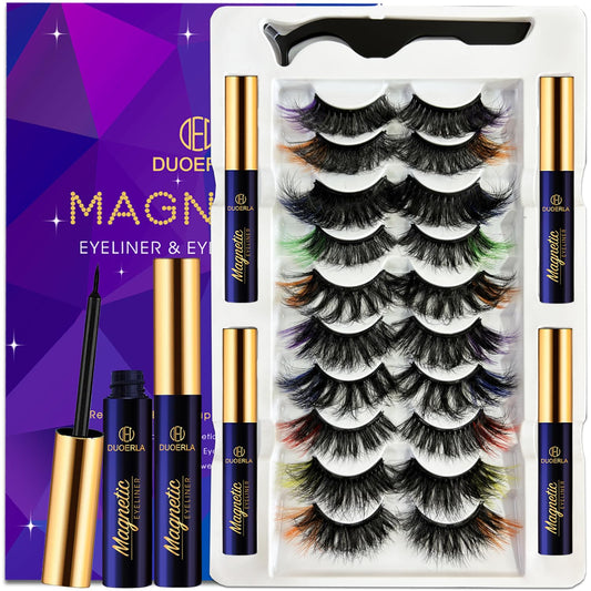 DUOERLA Magnetic Eyelashes Magnetic Lashes Natural
