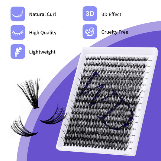 Individual Cluster Lashes 30D/40D Mixed Natural Eyelash Clusters