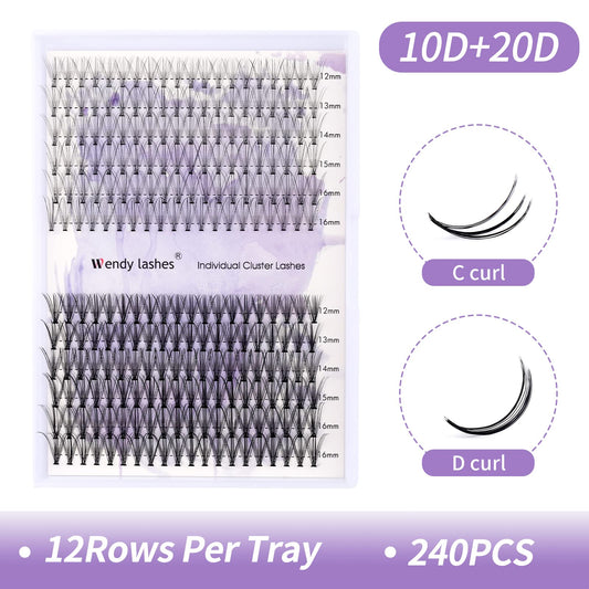 Individual Cluster Lashes 30D/40D Mixed Natural Eyelash Clusters