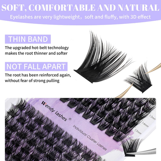 Individual Cluster Lashes 30D/40D Mixed Natural Eyelash Clusters