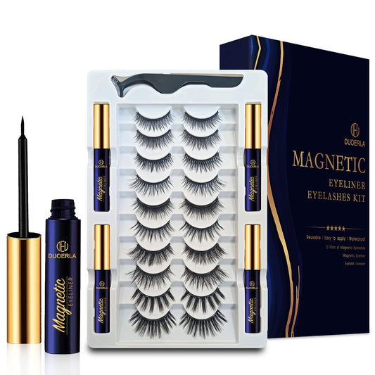 DUOERLA Magnetic Eyelashes Magnetic Lashes Natural