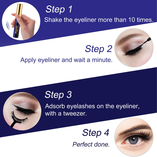 DUOERLA Magnetic Eyelashes Magnetic Lashes Natural