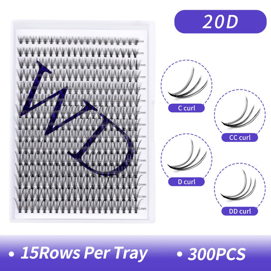 Individual Cluster Lashes 30D/40D Mixed Natural Eyelash Clusters