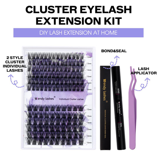 Individual Cluster Lashes 30D/40D Mixed Natural Eyelash Clusters
