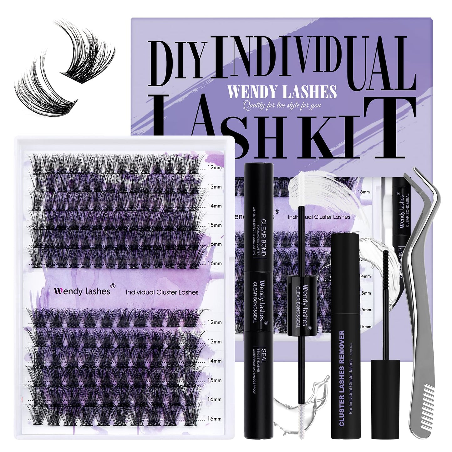 Individual Cluster Lashes 30D/40D Mixed Natural Eyelash Clusters