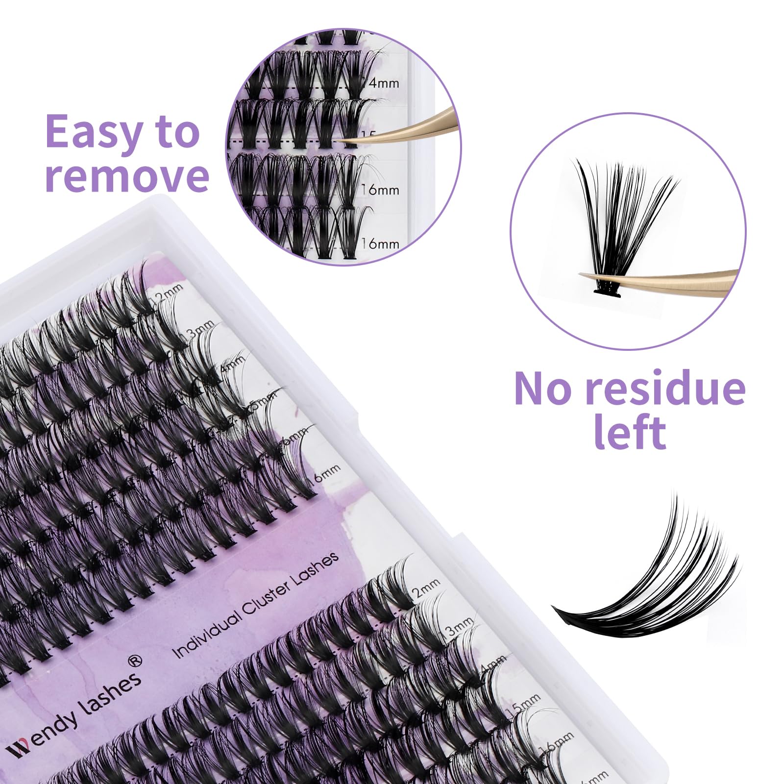 Individual Cluster Lashes 30D/40D Mixed Natural Eyelash Clusters