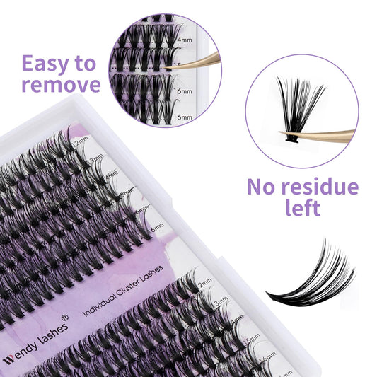 Individual Cluster Lashes 30D/40D Mixed Natural Eyelash Clusters