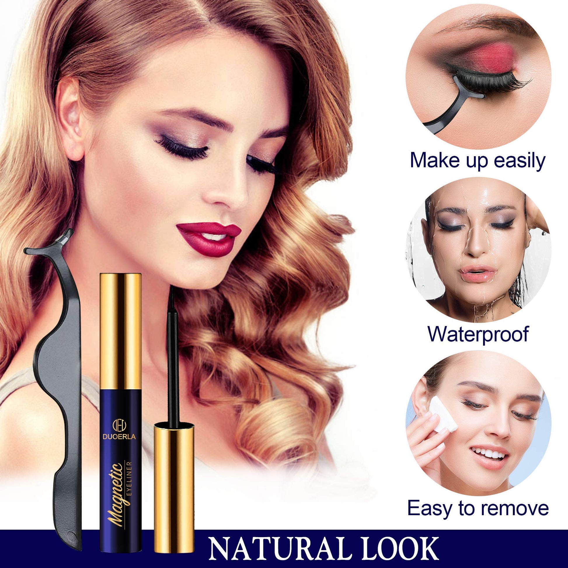 DUOERLA Magnetic Eyelashes Magnetic Lashes Natural