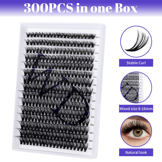 Individual Cluster Lashes 30D/40D Mixed Natural Eyelash Clusters