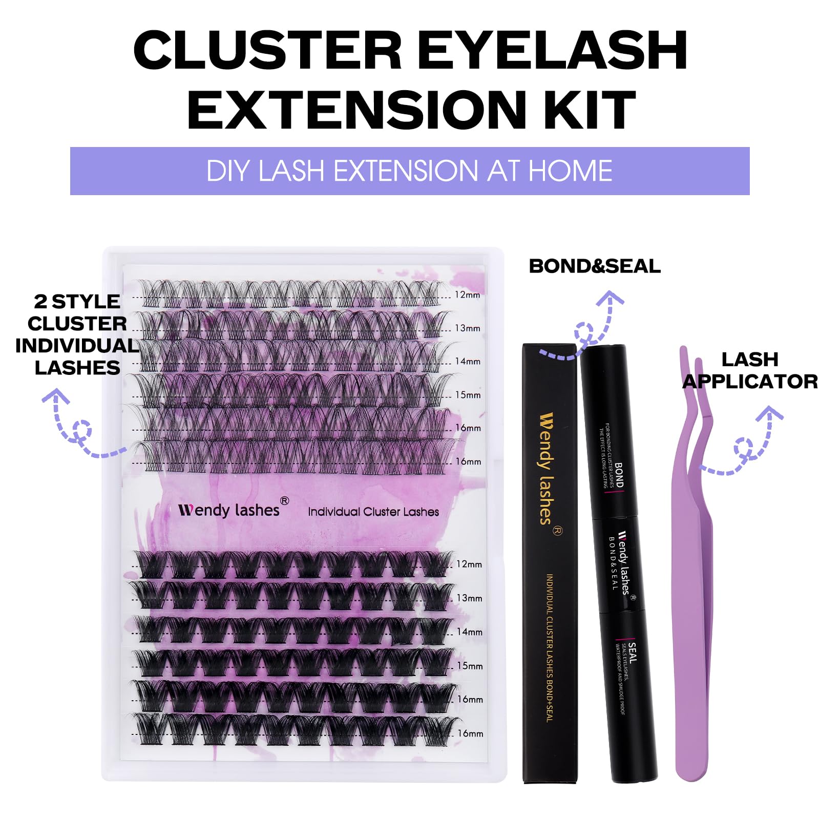 Individual Cluster Lashes 30D/40D Mixed Natural Eyelash Clusters