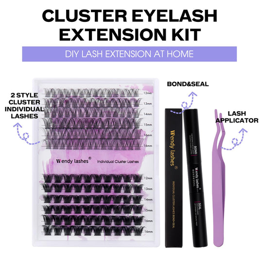 Individual Cluster Lashes 30D/40D Mixed Natural Eyelash Clusters