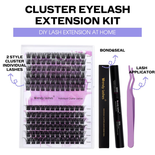 Individual Cluster Lashes 30D/40D Mixed Natural Eyelash Clusters