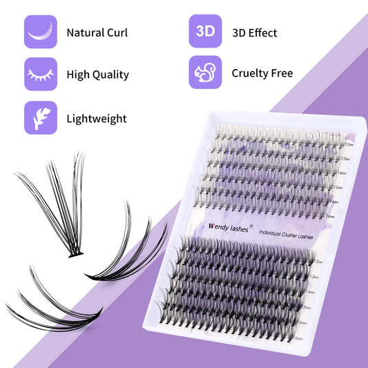 Individual Cluster Lashes 30D/40D Mixed Natural Eyelash Clusters