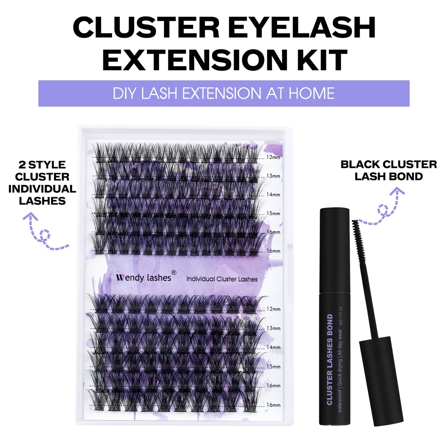 Individual Cluster Lashes 30D/40D Mixed Natural Eyelash Clusters
