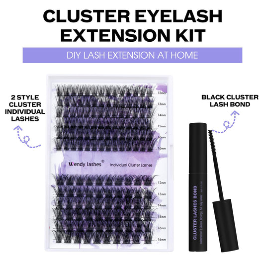 Individual Cluster Lashes 30D/40D Mixed Natural Eyelash Clusters